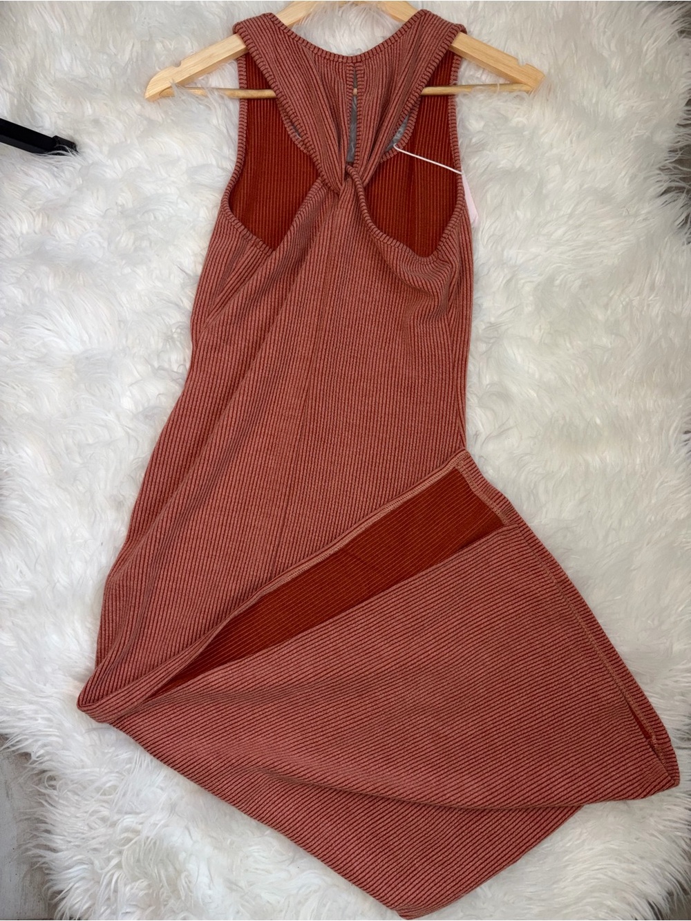 Ribbed Sleeveless Maxi Dress in Dusty Rose - Picture 6 of 7